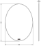 BW93-50 กระจกเงา ทรงรี ขนาด 45x60 ซม.