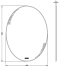 BW93C-50 กระจกเงา ทรงรี ขนาด 45x60 ซม. แกะลาย