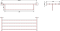 KB-11-912-50 ชั้นวางผ้า ขนาด 600x145x257 มม. (Ø 20 มม.)