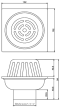 FD-4320 รูฟเดรน สแตนเลส สำหรับ ท่อ 2" - 2.5"