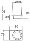 F51384-CHADY44 ACACIA E GLASS HOLDER