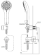 TTSR106EMFUK ฝักบัวพร้อมสาย 5 ฟังก์ชั่น รวมข้อต่อ รุ่น REI-S