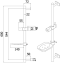 FJVHP-00016S ที่เสียบฝักบัวราวสไลด์ท่อ7/8""พร้อมจานสบู่ HARMONY