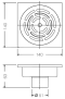 FD-5011 ตะแกรงกันกลิ่นกันแมลงสแตนเลส หน้าแปลน 5.5 นิ้ว