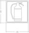 EM-013 ป้ายถังดับเพลิง ขนาด 125 x 125 มม.
