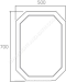 M10004F กระจกเงาพ่นทราย 500 x 700 มม. รุ่น SMOOTH