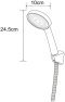 RA LUX-CHROME ฝักบัวมือพร้อมสายและขอแขวนครบชุด โคร