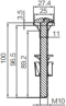 F945000 ชุดน๊อตยึดหม้อน้ำชักโครก (พลาสติก)