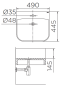 ECW-06-211F-11 อ่างล้างหน้า แบบวางบนเคาน์เตอร์