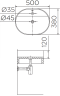 ECW-01-221-11 อ่างล้างหน้า แบบวางบนเคาน์เตอร์