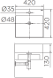 ECW-01-211F-55 อ่างล้างหน้า แบบวางบนเคาน์เตอร์