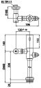 CT4806DCNS ฟลัชวาล์วสุขภัณฑ์อัตโนมัติ (แบตเตอรี่)