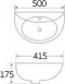 ECW-03-121F-11 อ่างล้างหน้า แบบแขวนผนัง