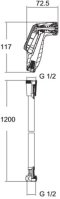 A-5604-WT สายฉีดชำระ รุ่น CURVE