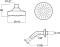 F40010-CHADY หัวฝักบัวก้านแข็ง ขนาด 100 mm แบบ 1 ฟังก์ชั่น (พร้อมก้านฝักบัว)