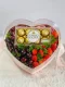 LOVE026 ช็อคโกแลตเฟอเรโร่ในกล่องหัวใจ +เชอรี่สตรอเบอรี่