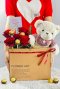 ช่อดอกกุหลาบสด+ตุ๊กตาหมี +ช็อคโกแลต LOVE023  REDIBBIN.COM