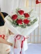 LOVE051 ช่อดอกกุหลาบ สีแดง5ดอก