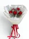ช่อดอกไม้วันวาเลนไทน์ ช่อดอกกุหลาบแดง 5 ดอก Love051