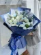 FW009 Bouquet of flowers to express congratulations in blue and white tones(copy)(copy)(copy)