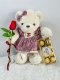 LOVE024 ของขวัญกุหลาบ + ตุ๊กตาหมี + ฟอเรโร่