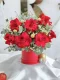 แจกันดอกกุหลาบสีแดง ช่อดอกกุหลาบ