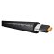 Analysis Plus Black Oval Instrument Cable Straight to 90, 10 ft