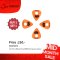 Cleartone Star Picks Blister Pack.60MM Orange (12 pieces)