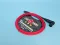 Pig Hog Hex Series Mic Cable, 6ft Right Angle - Candy Apple Red