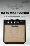 Two Rock TS1 40 watt combo, black anodize, black carbon fiber, cane cloth, buckskin piping,cream chicken head knobs-230V