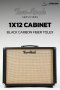 Two Rock 1x12-Open back, black carbon fiber, cane cloth, buckskin piping, TR12 speaker