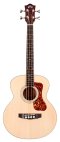 Guild Jumbo Junior Flamed Maple Acoustic-Electric Bass Guitar - Antique Blonde Satin