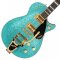 Gretsch G6229TG Limited-Edition Players Edition Sparkle Jet BT Electric Guitar With Bigsby and Gold Hardware Ocean Turquoise Sparkle