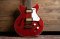 Harmony Standard Comet Electric Guitar w/Case, RW FB, Trans Red