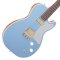 Harmony Standard Jupiter Thinline Electric Guitar w/Case, Sky Blue