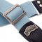 Magrabo Stripe SC Cotton Washed Celestial 5 cm terminals Twinkle Blue, Recta Silver Buckle