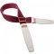 Magrabo Stripe SS Cotton Washed Bordeaux 5 cm White Colors ends, Recta Brass buckle