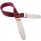 Magrabo Stripe SS Cotton Washed Bordeaux 5 cm White Colors ends, Recta Brass buckle