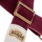 Magrabo Stripe SS Cotton Washed Bordeaux 5 cm White Colors ends, Recta Brass buckle