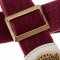 Magrabo Stripe SS Cotton Washed Bordeaux 5 cm White Colors ends, Recta Brass buckle