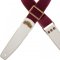 Magrabo Stripe SS Cotton Washed Bordeaux 5 cm White Colors ends, Recta Brass buckle