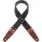 Magrabo Stripe SC Entry Olded Black 5 cm terminali Embossed Flores Brown Silver Buckle