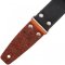 Magrabo Stripe SC Entry Olded Black 5 cm terminali Embossed Flores Brown Silver Buckle