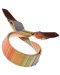Magrabo Stripe SC Retrò Rainbow 5 cm terminals Brown, Aged Brass Buckle