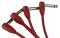 Pig Hog Lil Pigs 6in Low Profile Patch Cables - 4 pack - Candy Apple Red