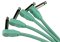 Pig Hog Lil Pigs 6in Low Profile Patch Cables - 4 pack - Seafoam Green