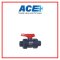 ACE TRUE UNION BALL VALVE 1/2" ABS Handle ABS Ball & Stem PVC Body EPDM Oring