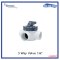 3 Way Valve 1.5" V40-3(A), ABS & PVC EMAUX