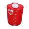 PE Tank ถังPE 100ลิตร TEMA หนา 5.0 mm สีแดง พร้อมสเกลบอกปริมาณสารเคมี มีรูเดรน 1/2"
