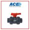 ACE TRUE UNION BALL VALVE 1.1/4" ABS Handle ABS Ball & Stem PVC Body EPDM Oring